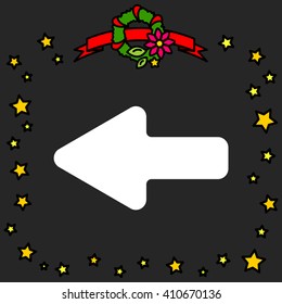 Web line icon. Left arrow