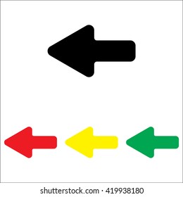 Web line icon. Left arrow