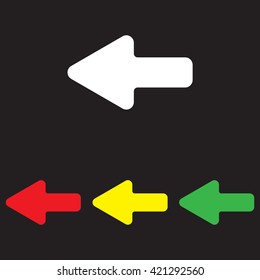 Web line icon. Left arrow