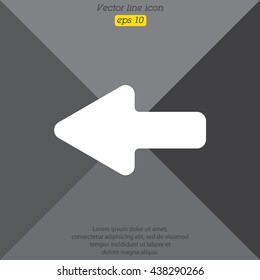 Web line icon. Left arrow