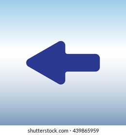 Web line icon. Left arrow