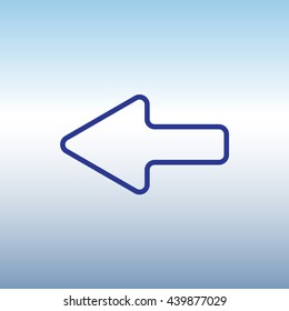 Web line icon. Left arrow