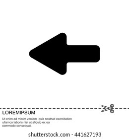 Web line icon. Left arrow