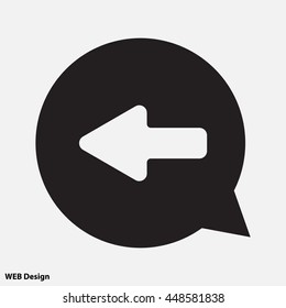 Web line icon. Left arrow