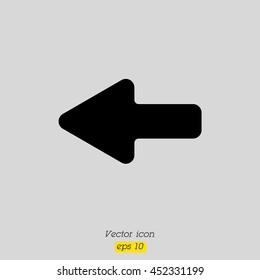 Web line icon. Left arrow