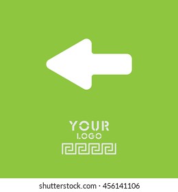 Web line icon. Left arrow