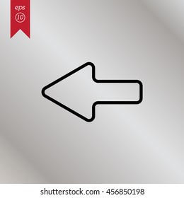 Web line icon. Left arrow