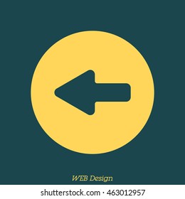 Web line icon. Left arrow