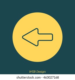 Web line icon. Left arrow