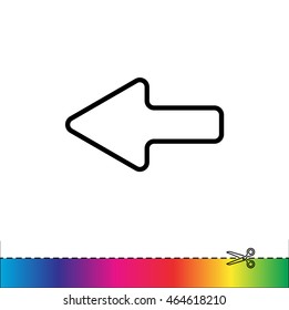 Web line icon. Left arrow