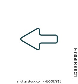 Web line icon. Left arrow