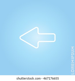 Web line icon. Left arrow