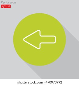 Web line icon. Left arrow