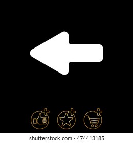 Web line icon. Left arrow