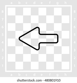 Web line icon. Left arrow