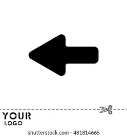 Web line icon. Left arrow
