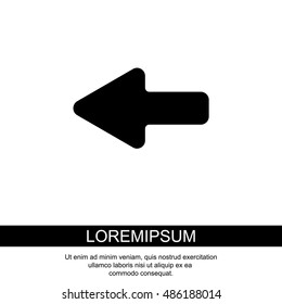 Web line icon. Left arrow