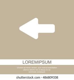 Web line icon. Left arrow