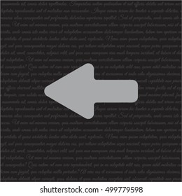 Web line icon. Left arrow