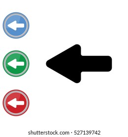 Web line icon. Left arrow