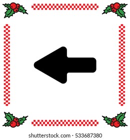 Web line icon. Left arrow