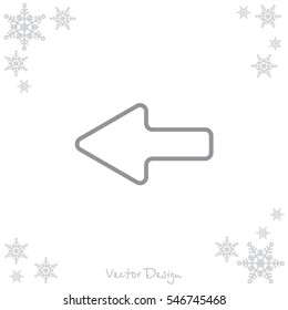 Web line icon. Left arrow