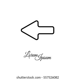 Web line icon. Left arrow