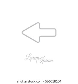 Web line icon. Left arrow