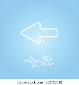 Web line icon. Left arrow