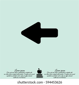 Web line icon. Left arrow