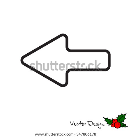 Web line icon. Left arrow