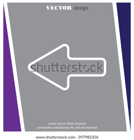Web line icon. Left arrow