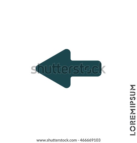 Web line icon. Left arrow