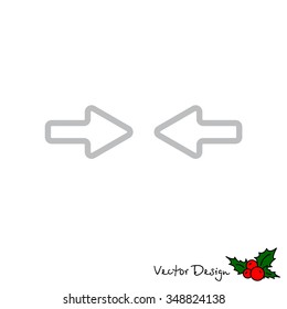 Web line icon. Left and right arrows