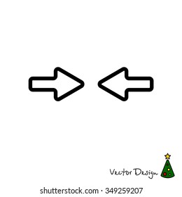 Web line icon. Left and right arrows
