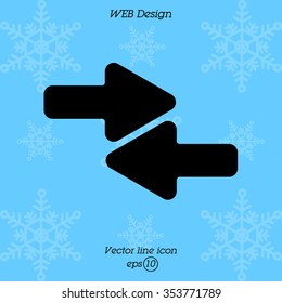 Web line icon. Left and right arrows