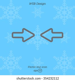 Web line icon. Left and right arrows