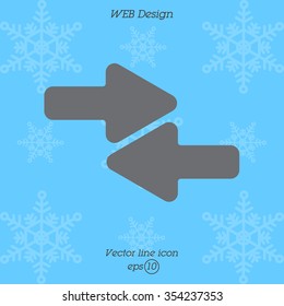 Web line icon. Left and right arrows