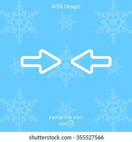 Web line icon. Left and right arrows