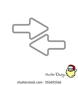 Web line icon. Left and right arrows