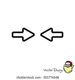Web line icon. Left and right arrows