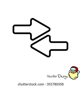 Web line icon. Left and right arrows