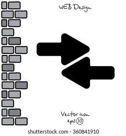 Web line icon. Left and right arrows