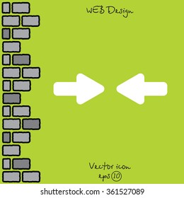 Web line icon. Left and right arrows