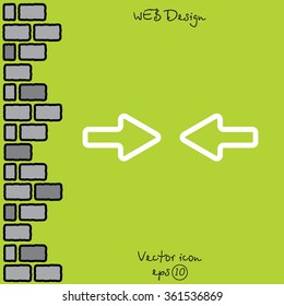 Web line icon. Left and right arrows