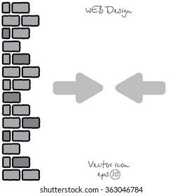 Web line icon. Left and right arrows