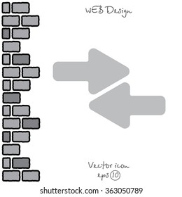 Web line icon. Left and right arrows