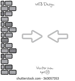 Web line icon. Left and right arrows