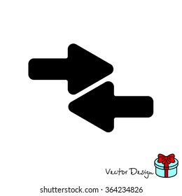 Web line icon. Left and right arrows
