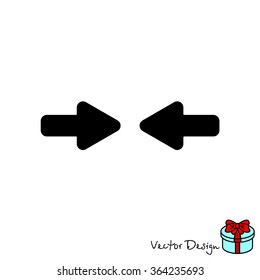 Web line icon. Left and right arrows